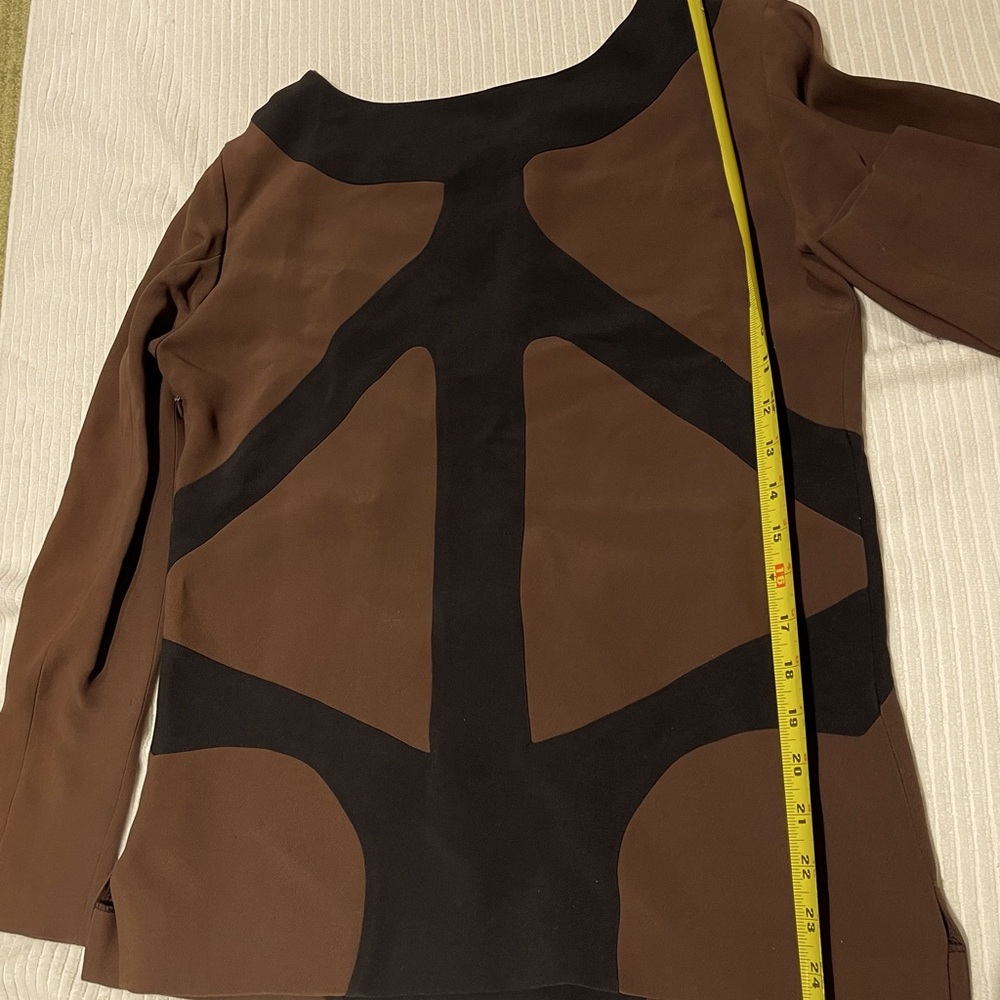 Moschino top sz 10 dark brown/black vintage zipper on side fits more like sz 8